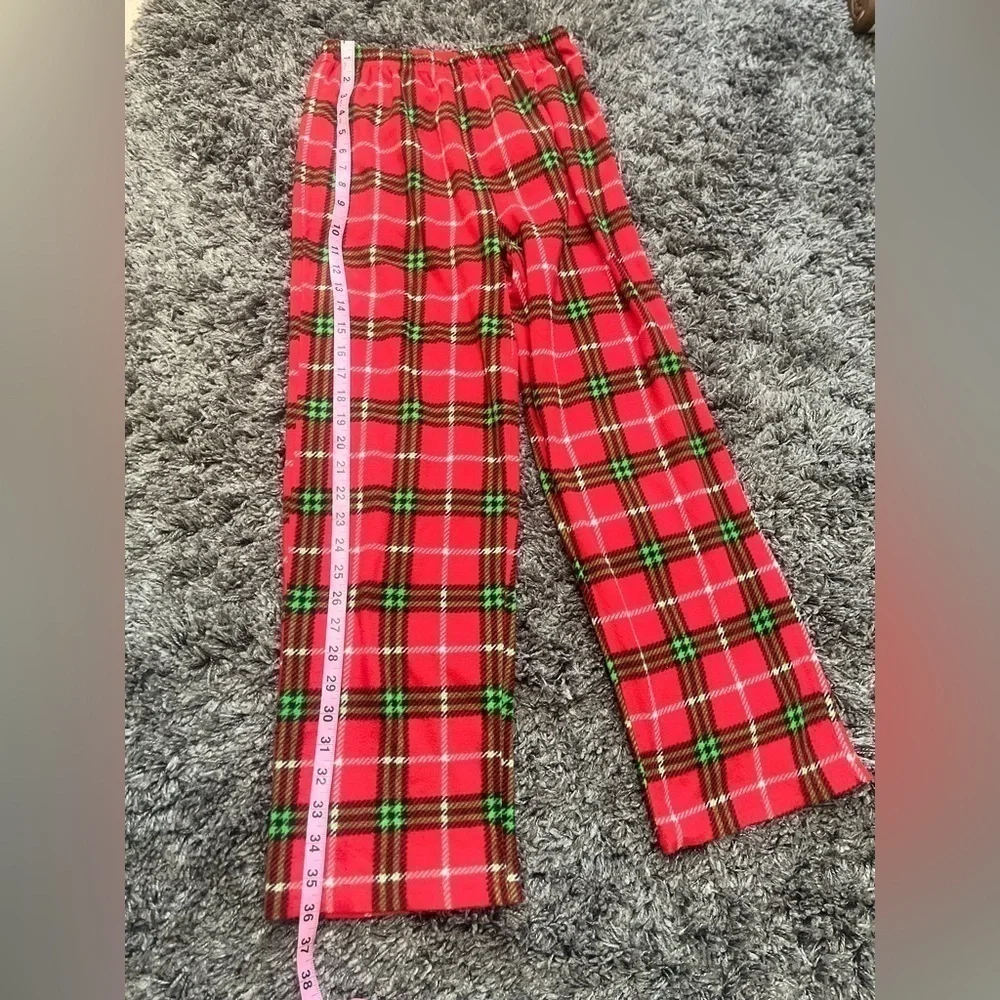 Flannel Red plaid pajamas pants Size L